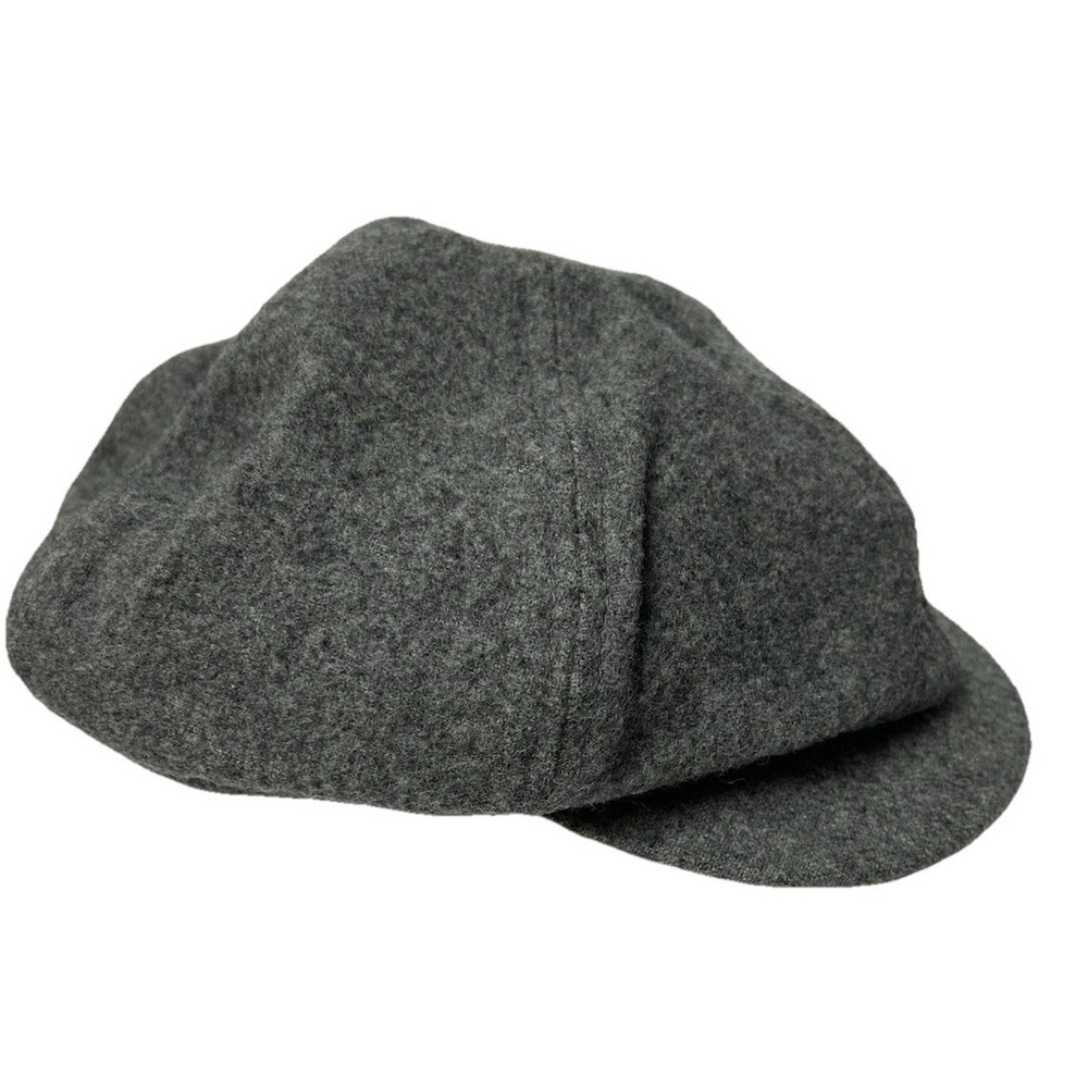 VTG Highland Cap Co Newsboy Hat Gray Wool Blend 8 Panel‎ Cabbie Peaky Blinders L